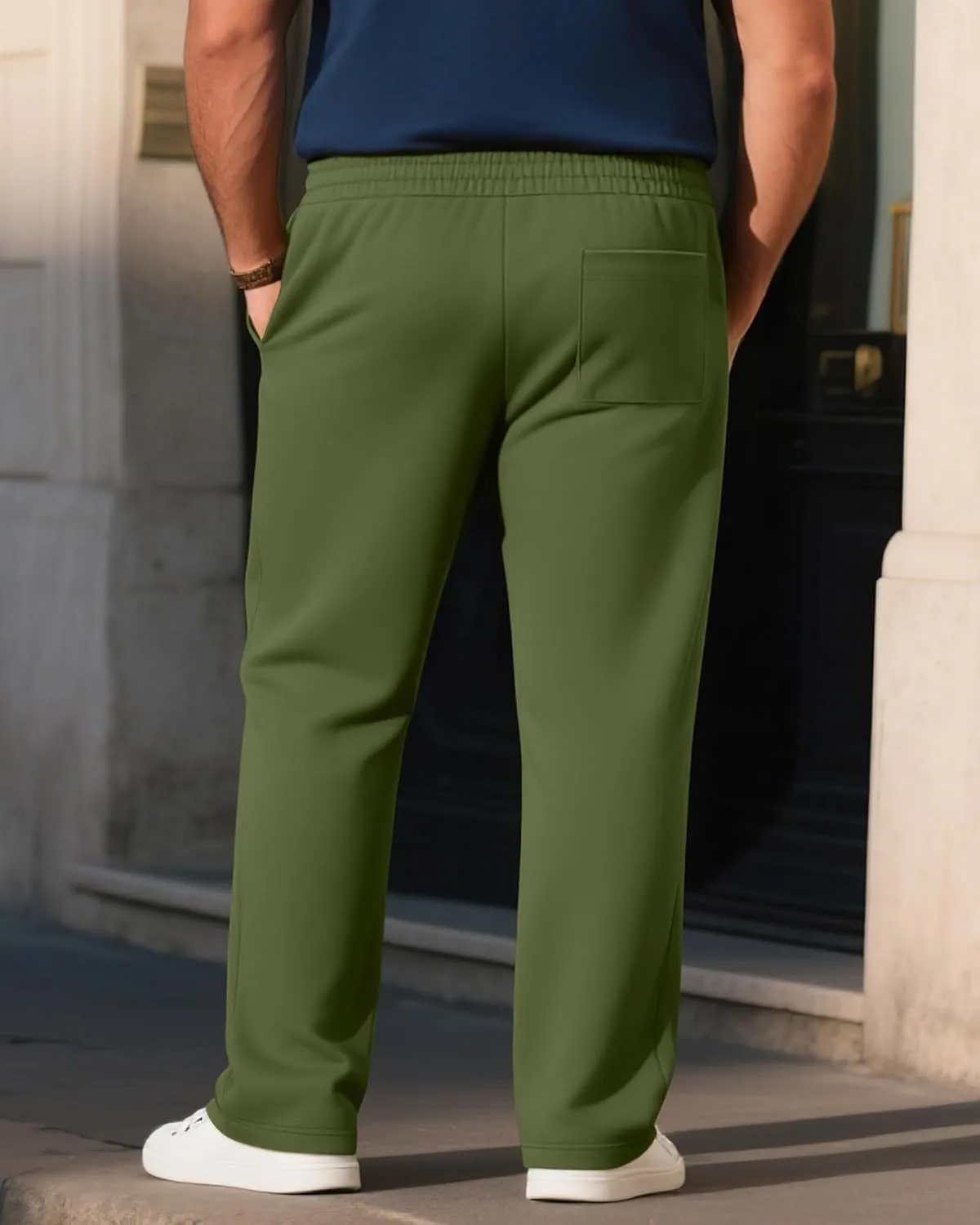 3 Pack Men's Big and Tall Sweatpants Athletic Workout Lounge Pants Plus Size Drawstring Joggers with 3 Pockets