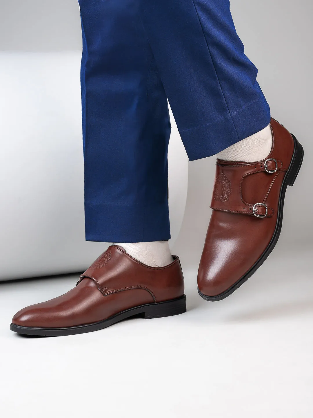 Alberto Torresi Men's Toro Brown Double Monk Straps