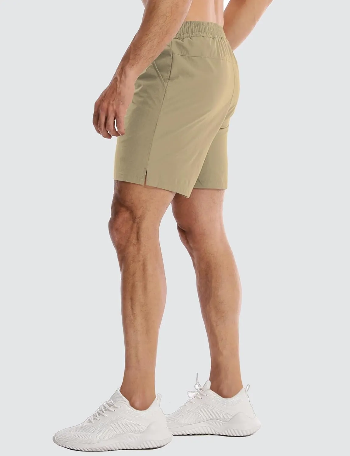 Aolesy Mens Athletic Shorts 7?? Quick Dry Gym Running Shorts with Zipper Pockets Lightweight Workout Shorts