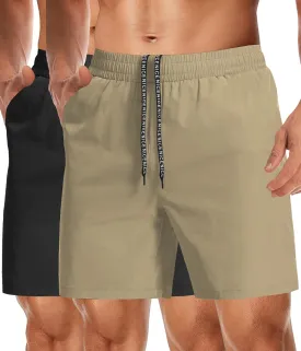 Aolesy Mens Athletic Shorts 7?? Quick Dry Gym Running Shorts with Zipper Pockets Lightweight Workout Shorts