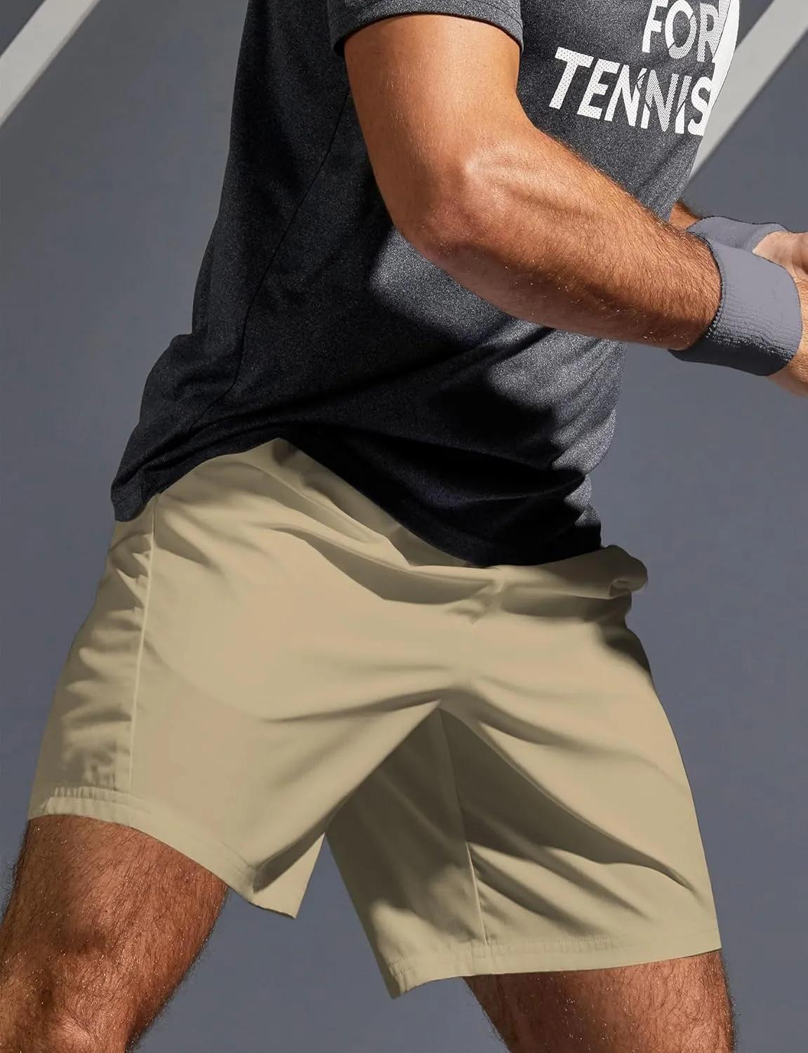 Aolesy Mens Athletic Shorts 7?? Quick Dry Gym Running Shorts with Zipper Pockets Lightweight Workout Shorts