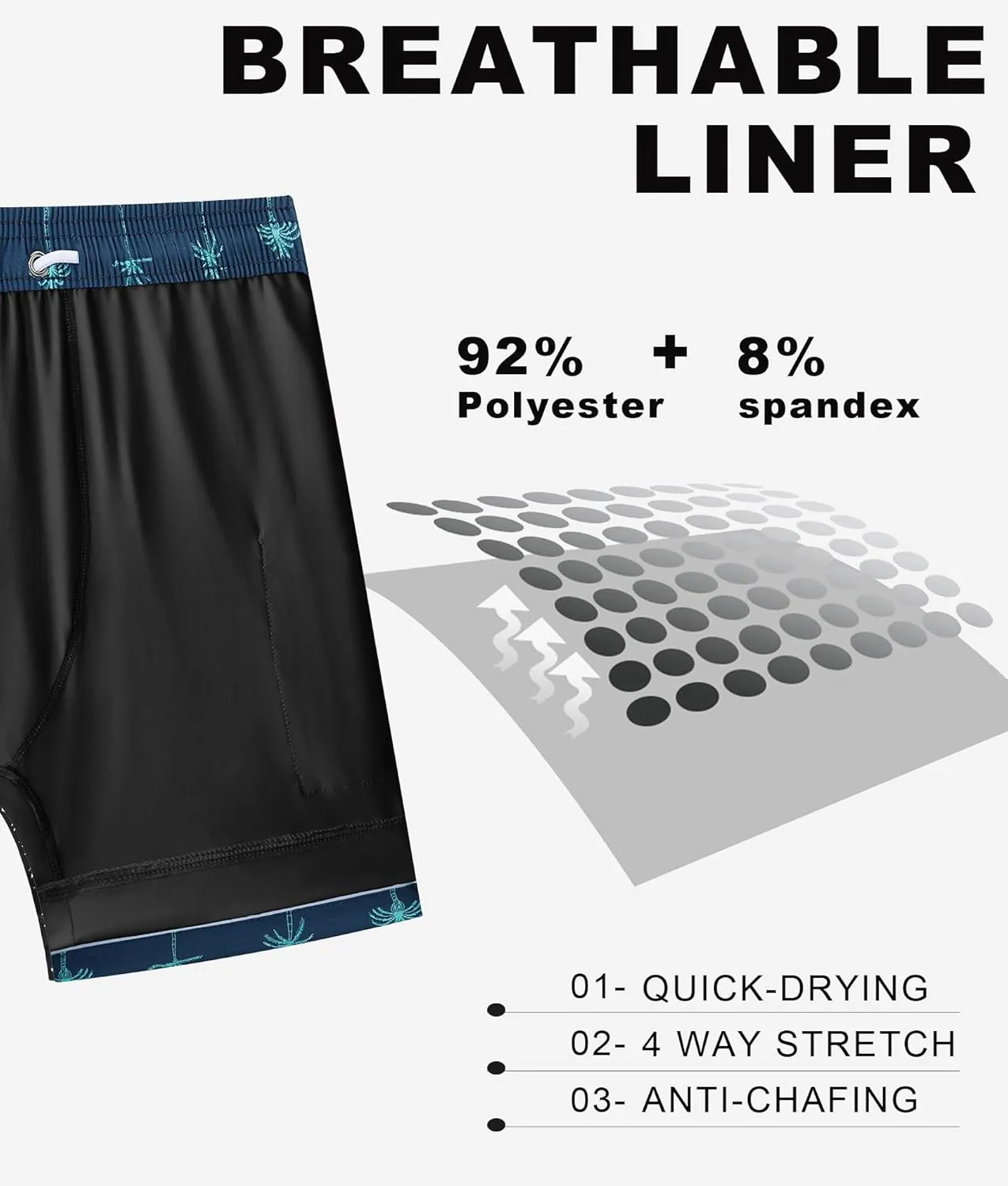 APTRO Men's Swim Trunks with Compression Liner 5 Inch Bathing Suit Beach Swimsuits