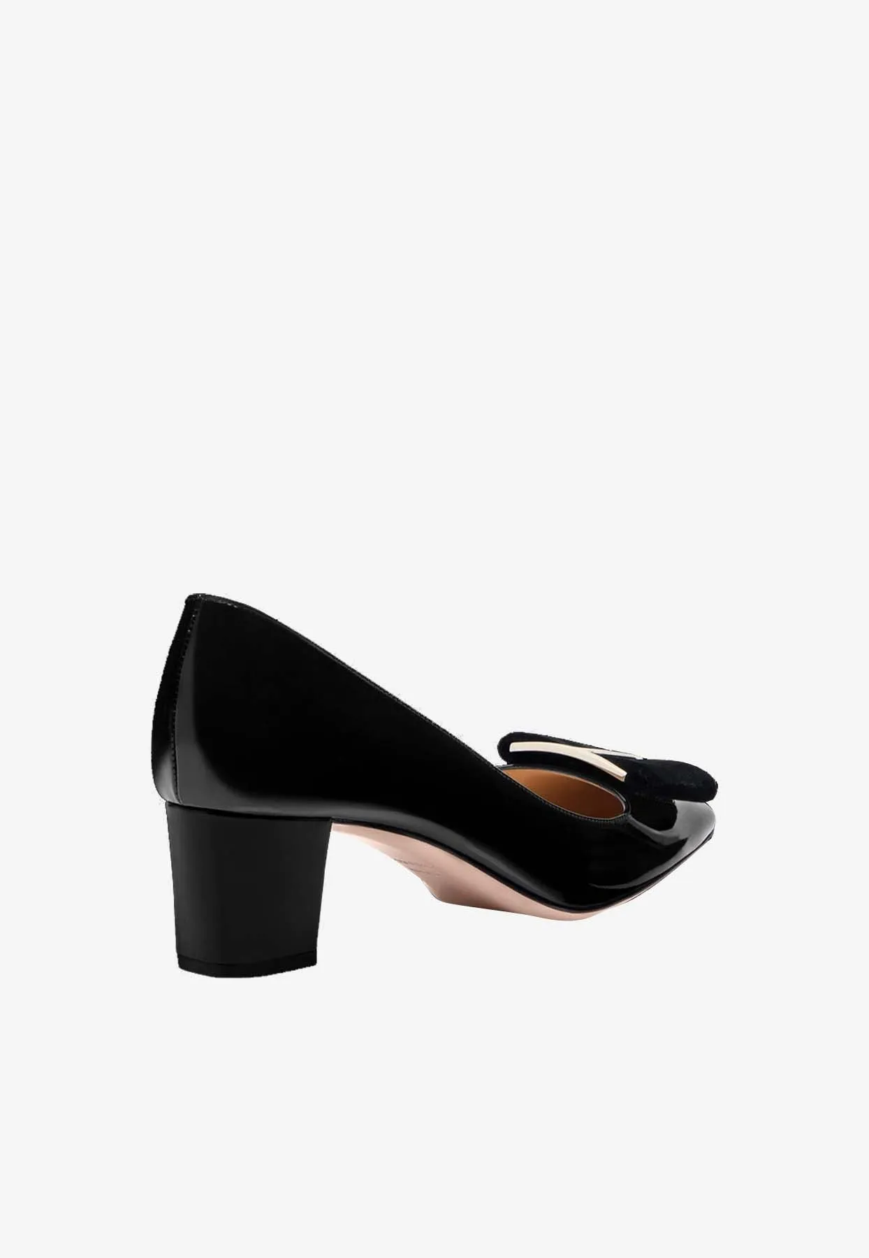 Audrey 55 Pumps in Patent Leather and Velvet