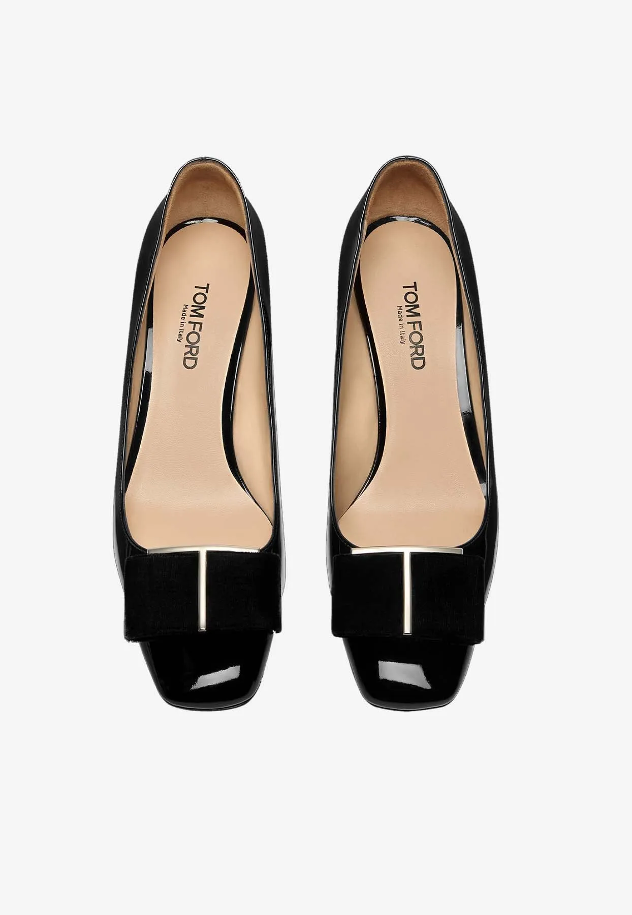 Audrey 55 Pumps in Patent Leather and Velvet