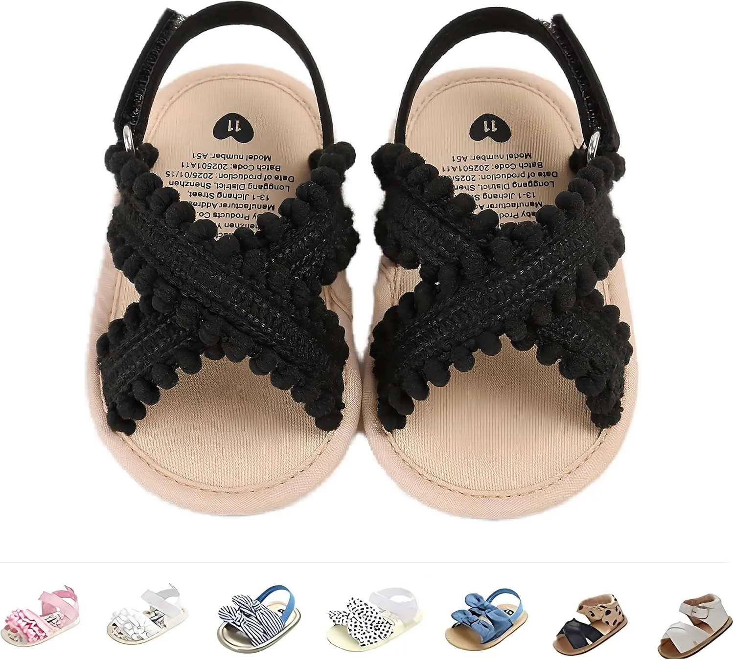 Baby Girls Sandals Summer Shoes Outdoor First Walker Toddler Girls Shoes for Summer