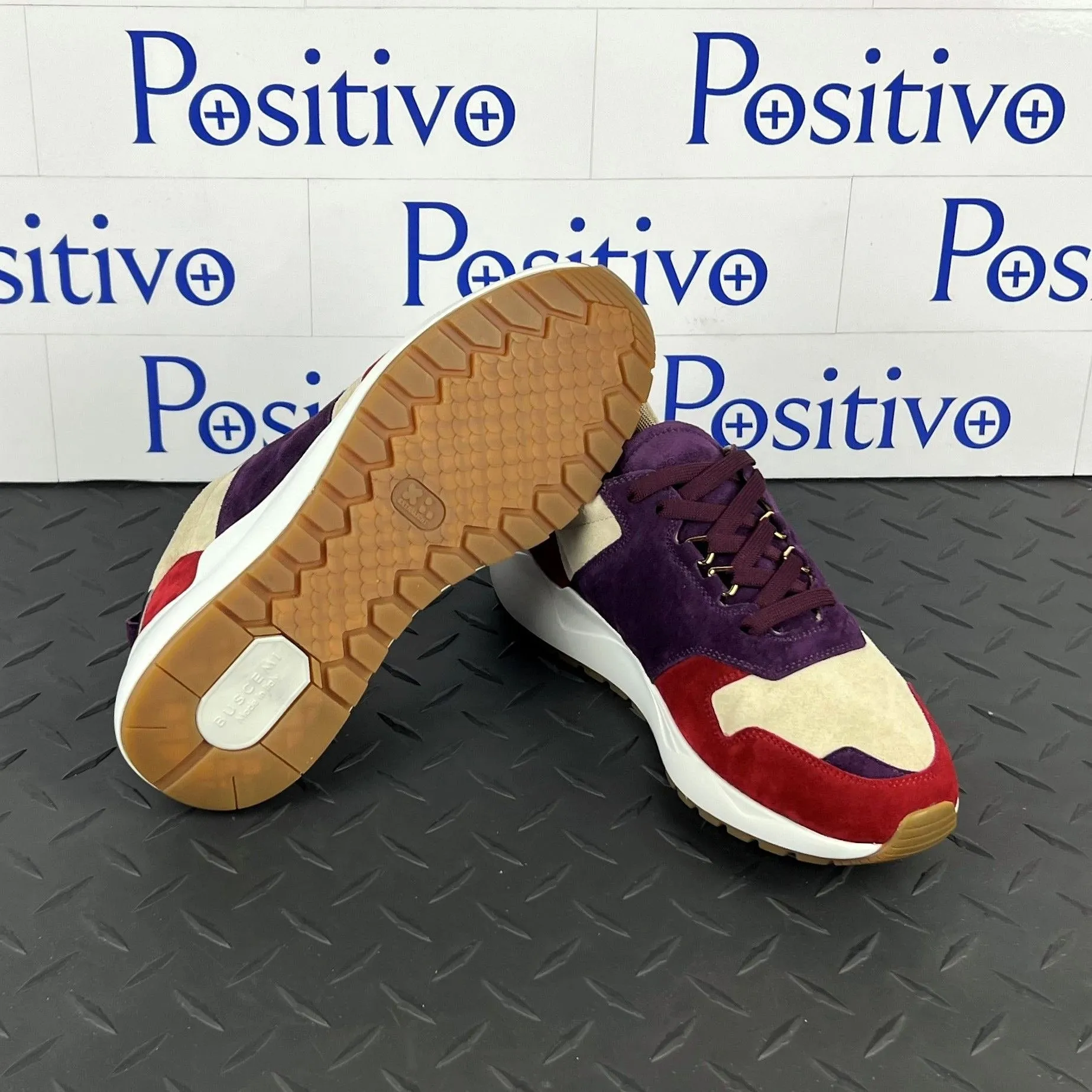 Buscemi Women's Ventura Angora Leather Sneakers