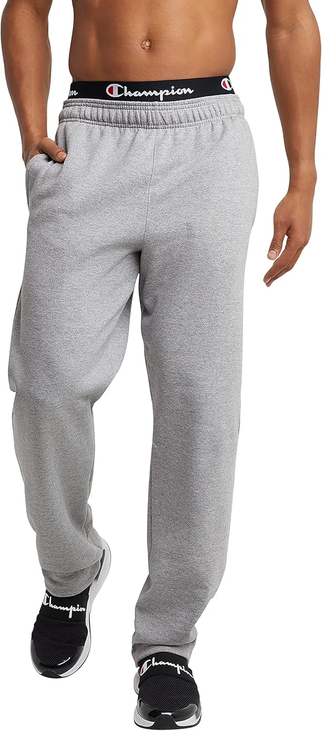 Champion Men??s Sweatpants, Powerblend, Fleece Open-Bottom Sweatpants for Men (Reg. or Big & Tall)