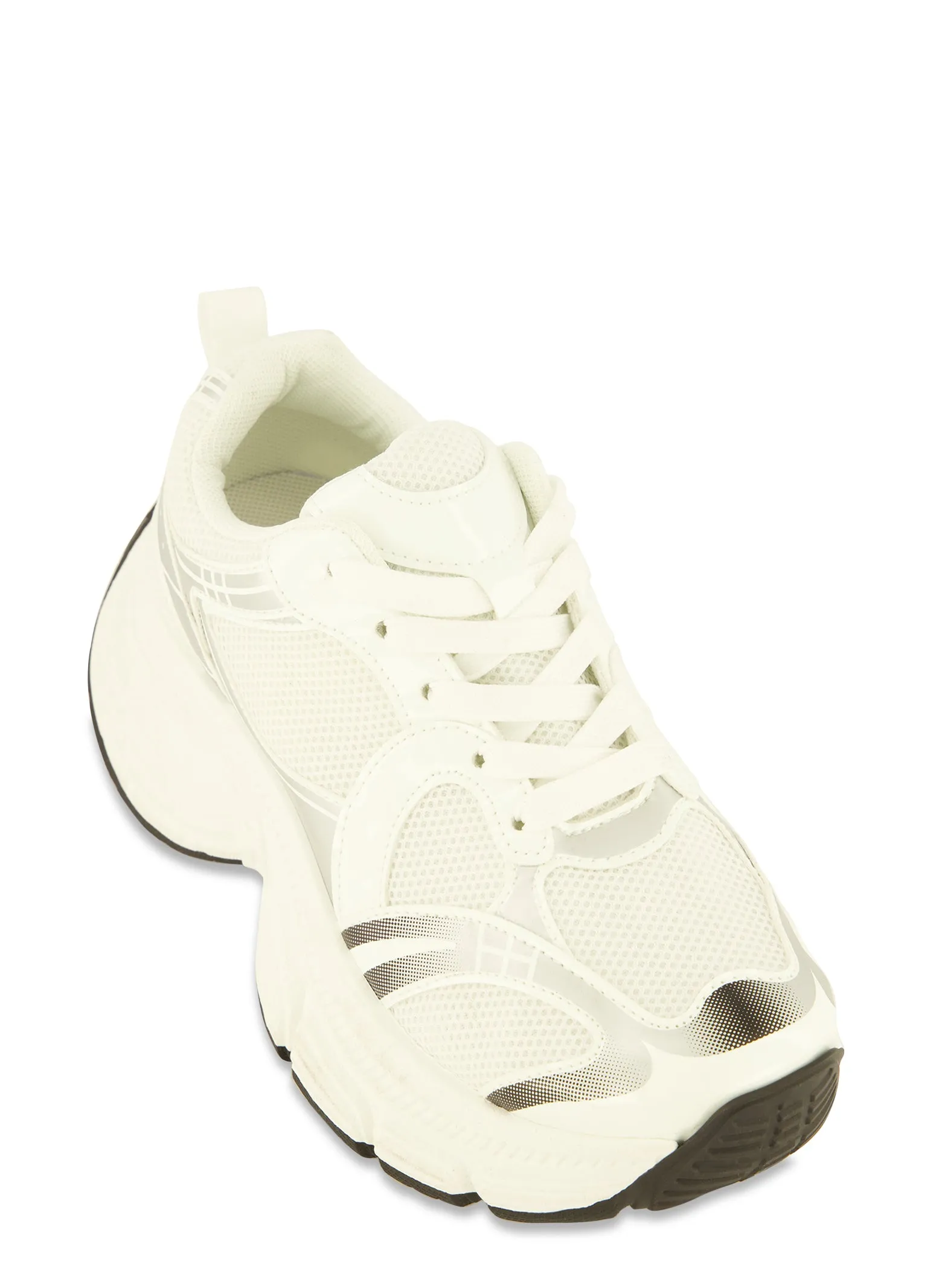 Chunky Sole Contrast Lace Up Sneakers