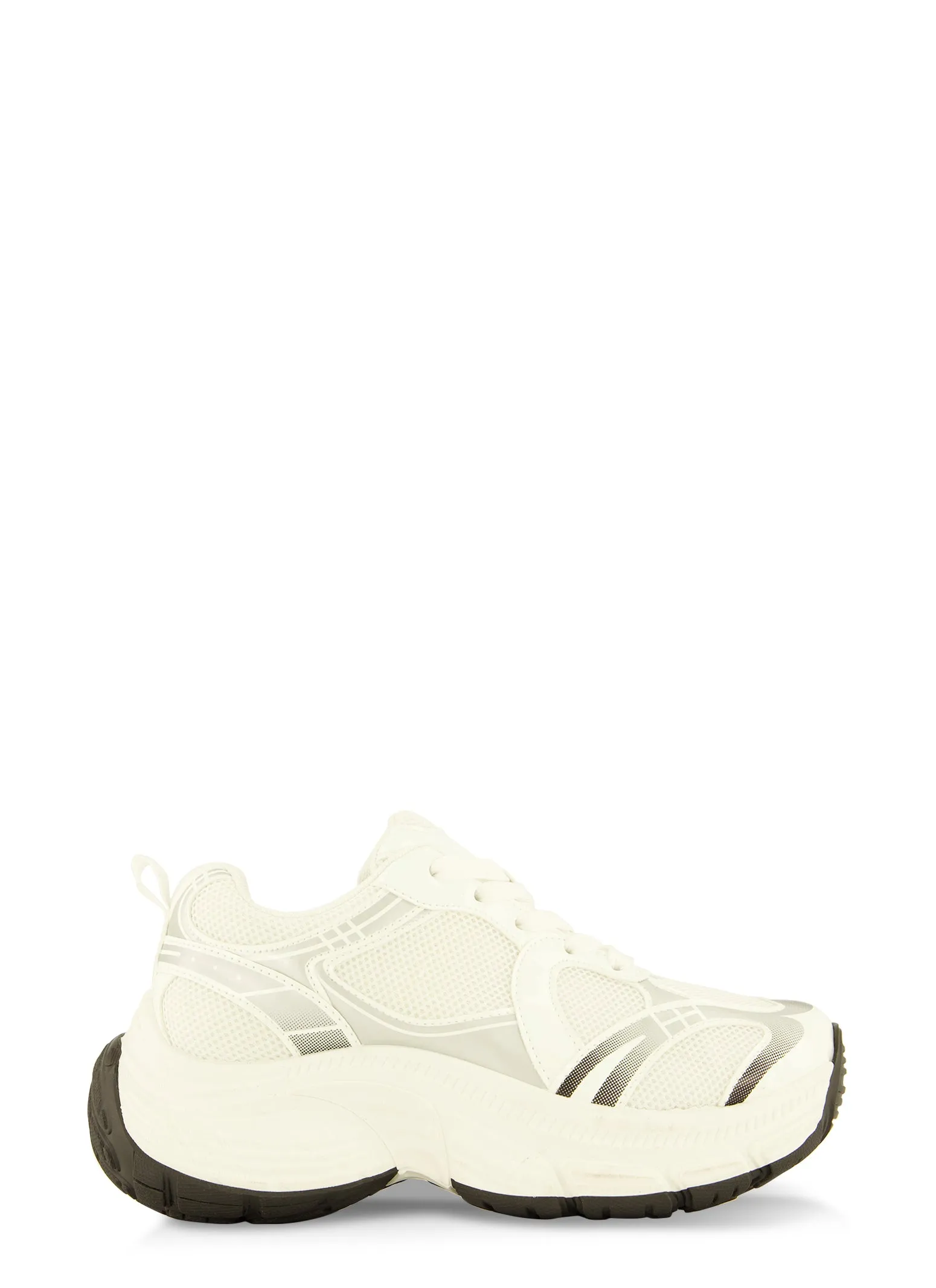 Chunky Sole Contrast Lace Up Sneakers