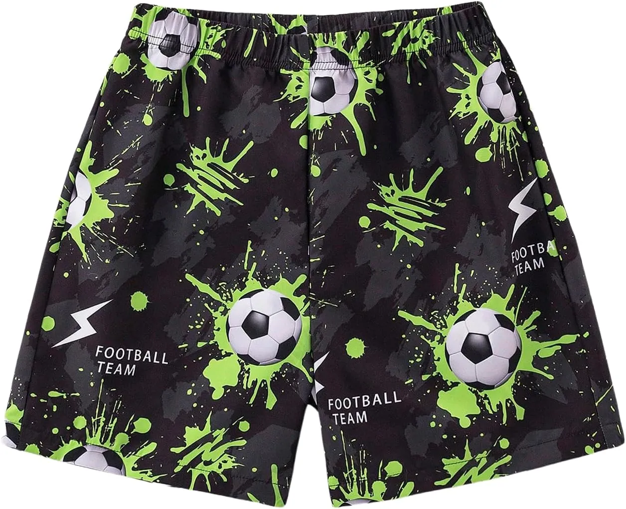 Floerns Boy's Patchwork Drawstring Waist Printed Summer Boho Track Shorts