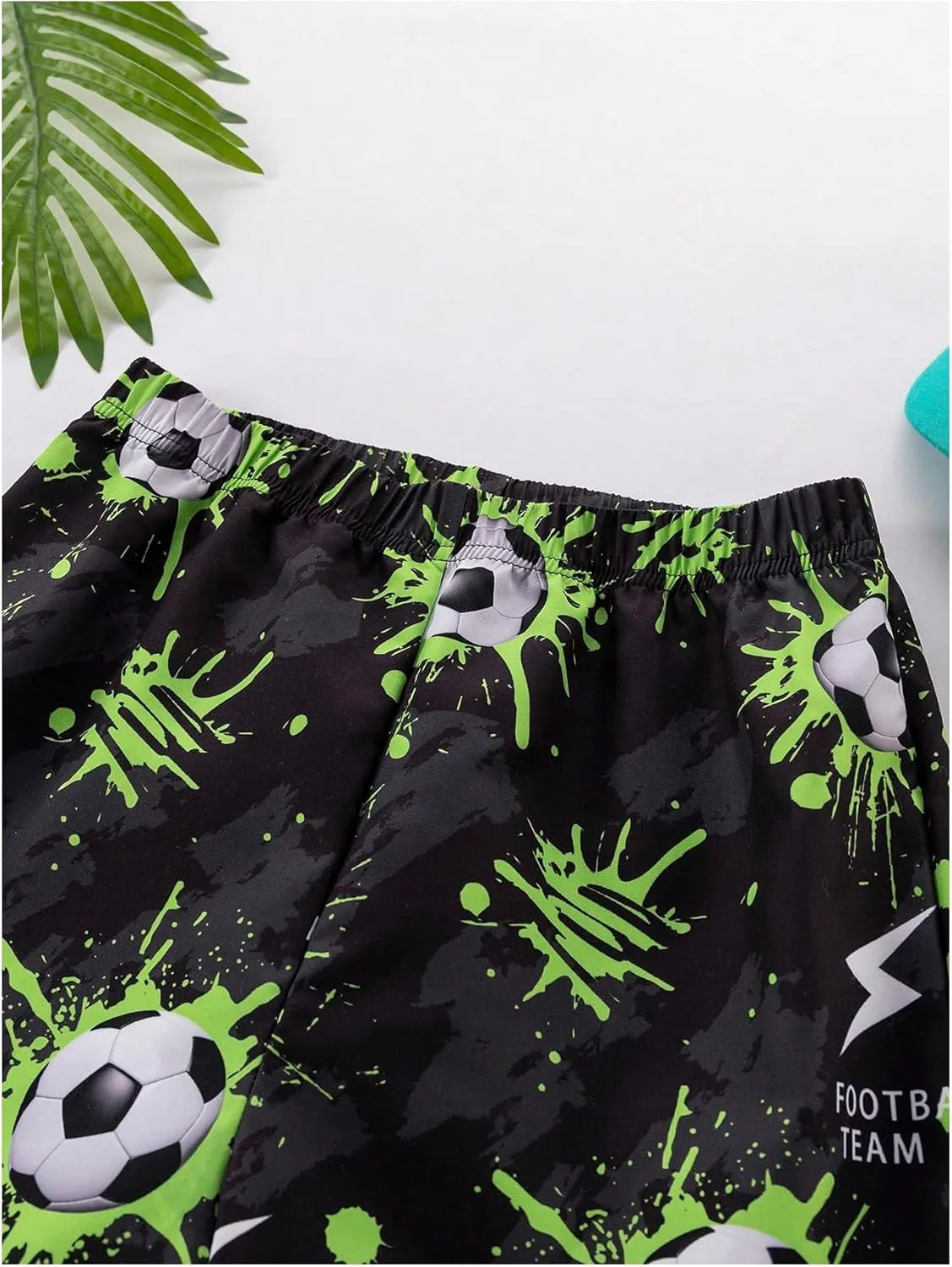 Floerns Boy's Patchwork Drawstring Waist Printed Summer Boho Track Shorts