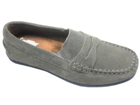 Florsheim 21935 Suede Boy's Shoe - Driving Penny Loafer - Gray