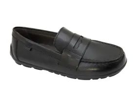 Geox 27163 Boy's Shoe- Driving Penny Loafer- Black