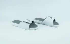 Jordan white and grey slides for men