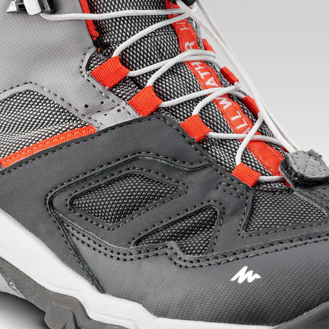 Kid's Lace-Up Hiking Boots - Size 3-5 - Waterproof - Grey