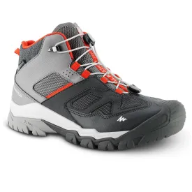 Kids' Waterproof Lace-Up Boots - Size 3-5 - Grey