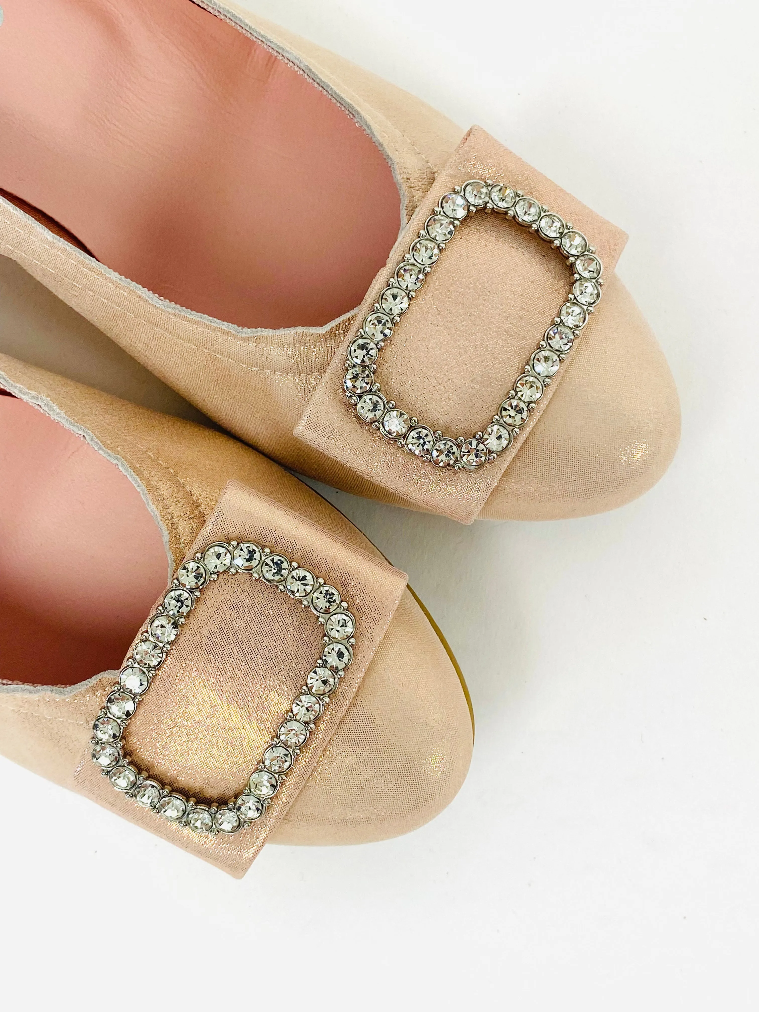 Le Babe - 3037 Dusky Pink Diamonte Kitten Heel*
