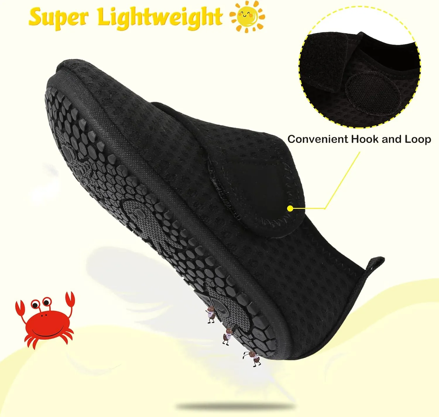 LeIsfIt Toddler Water Shoes Girls Boys Swim Beach Shoes Barefoot Aqua Socks Kids Non-Slip Water Socks