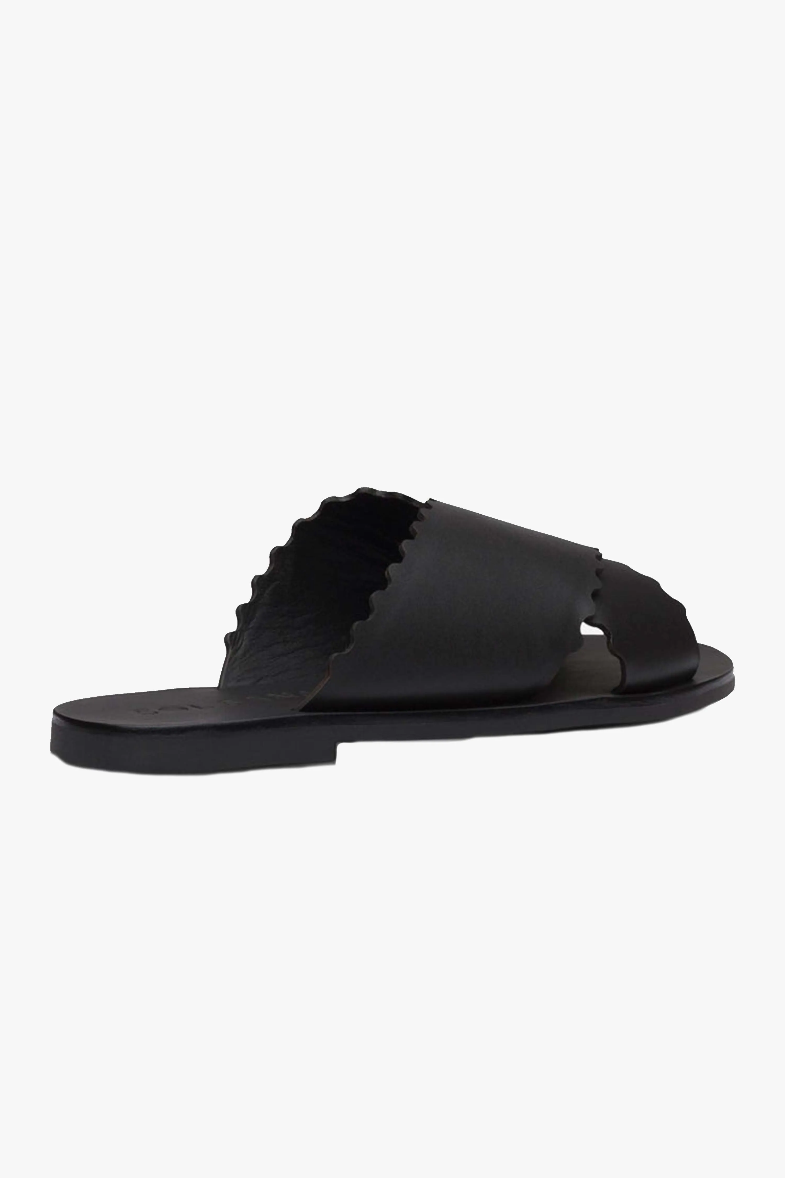Lulu Black Wide Strap Slide