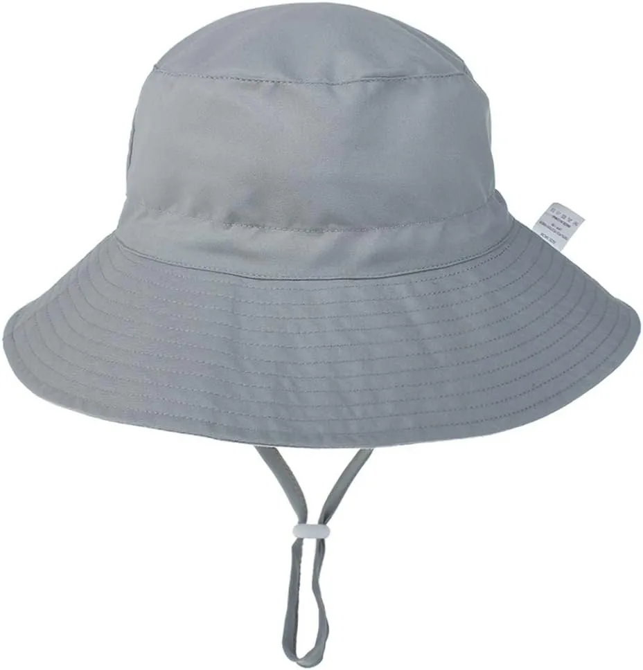 MaxNova Baby Sun Hat Toddler Summer UPF 50  Baby Girl Bucket Hat Wide Brim Beach Hats for Baby Boys 0-7 Years 2pack