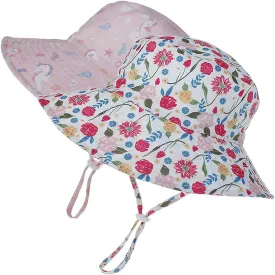 MaxNova Baby Sun Hat Toddler Summer UPF 50  Baby Girl Bucket Hat Wide Brim Beach Hats for Baby Boys 0-7 Years 2pack