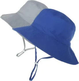 MaxNova Baby Sun Hat Toddler Summer UPF 50  Baby Girl Bucket Hat Wide Brim Beach Hats for Baby Boys 0-7 Years 2pack