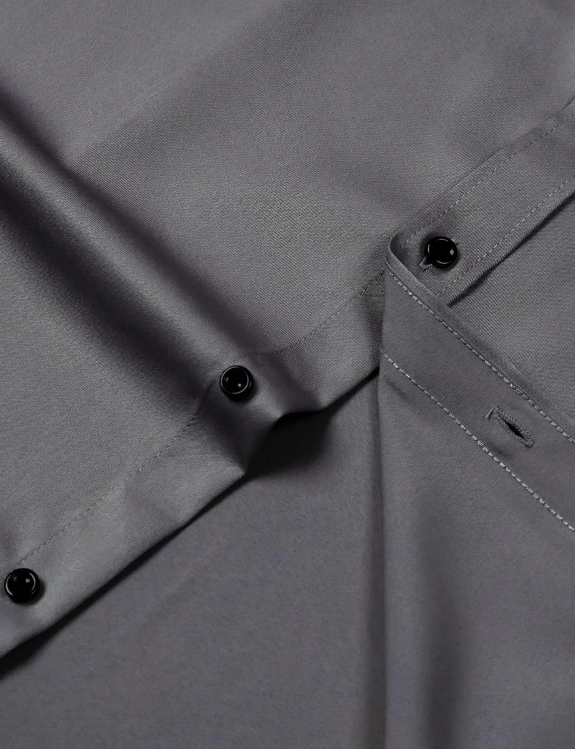 Men's Stretch Wrinkle Free Dress Shirts Formal Wedding Prom Long Sleeve Button Down Shirt