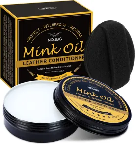 Mink Oil for Leather Boots, Boot Leather Care Kit, Leather Shoe Care Kit for Cowboy Boots, Work Boots, Leather Conditioner and Cleaner All-Natural Waterproof Soften and Restore Shoes