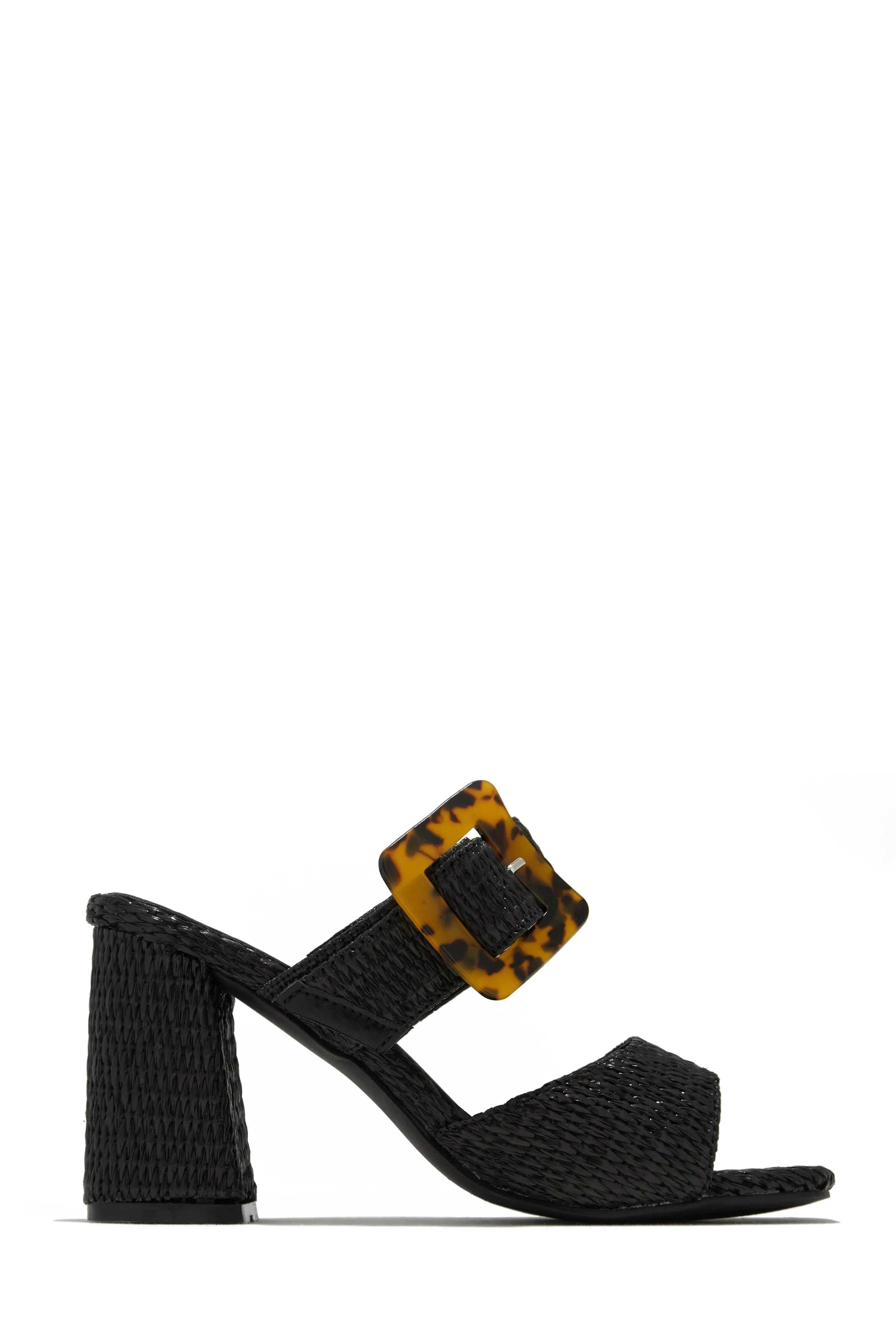 Naya Block Heel Mules - Nude