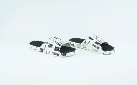 Niek black and white slides for men