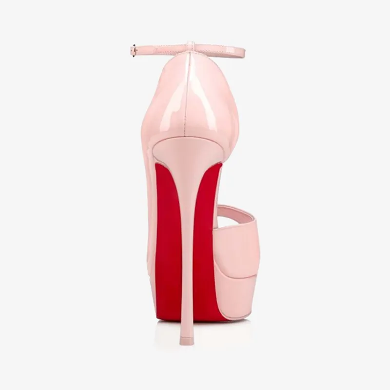 Pale Pink Patent Leather Stiletto Pumps