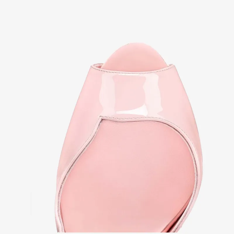 Pale Pink Patent Leather Stiletto Pumps