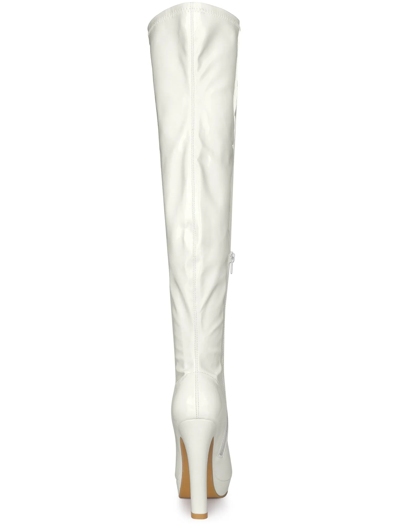 Platform Round Toe Chunky Heel Over The Knee High Boots