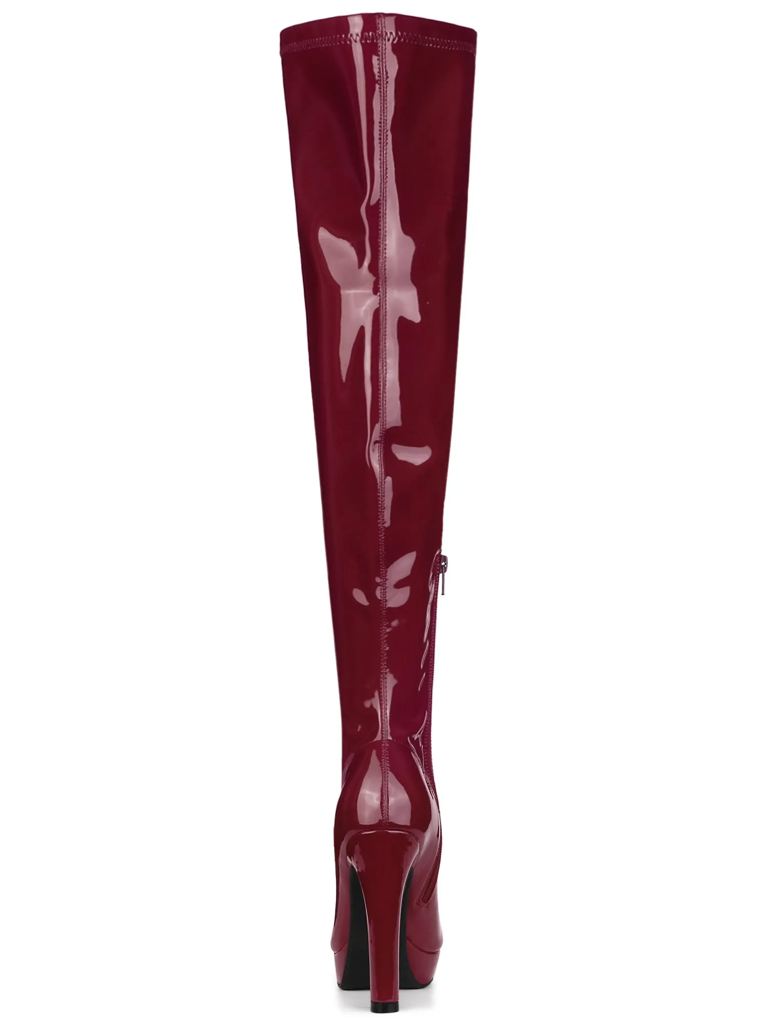 Platform Round Toe Chunky Heel Over The Knee High Boots