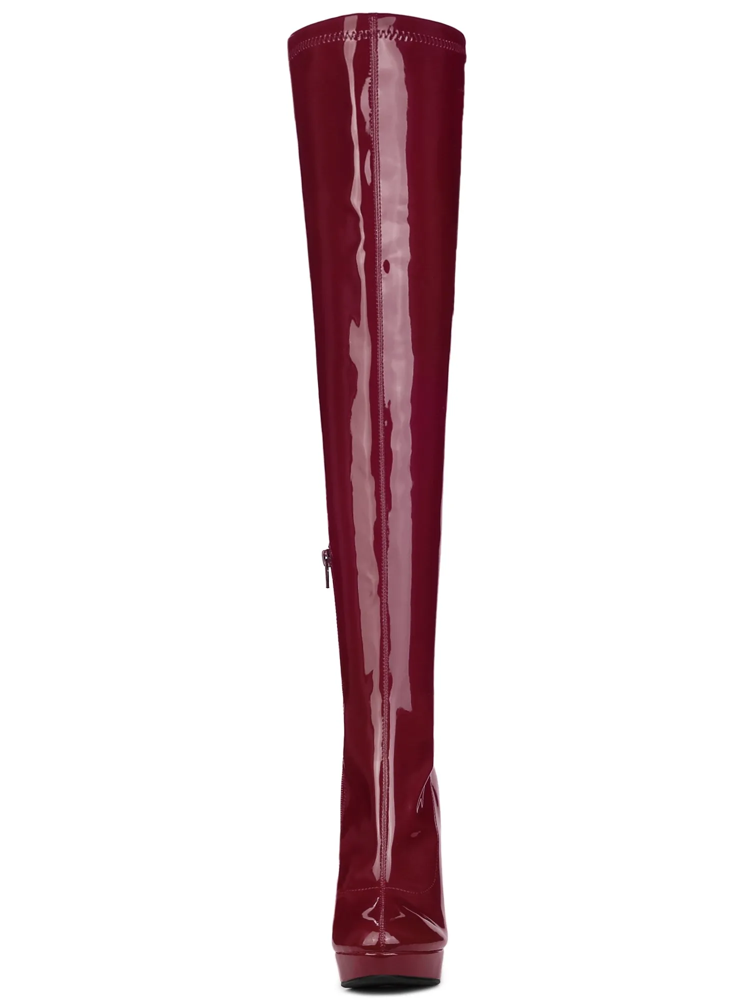 Platform Round Toe Chunky Heel Over The Knee High Boots