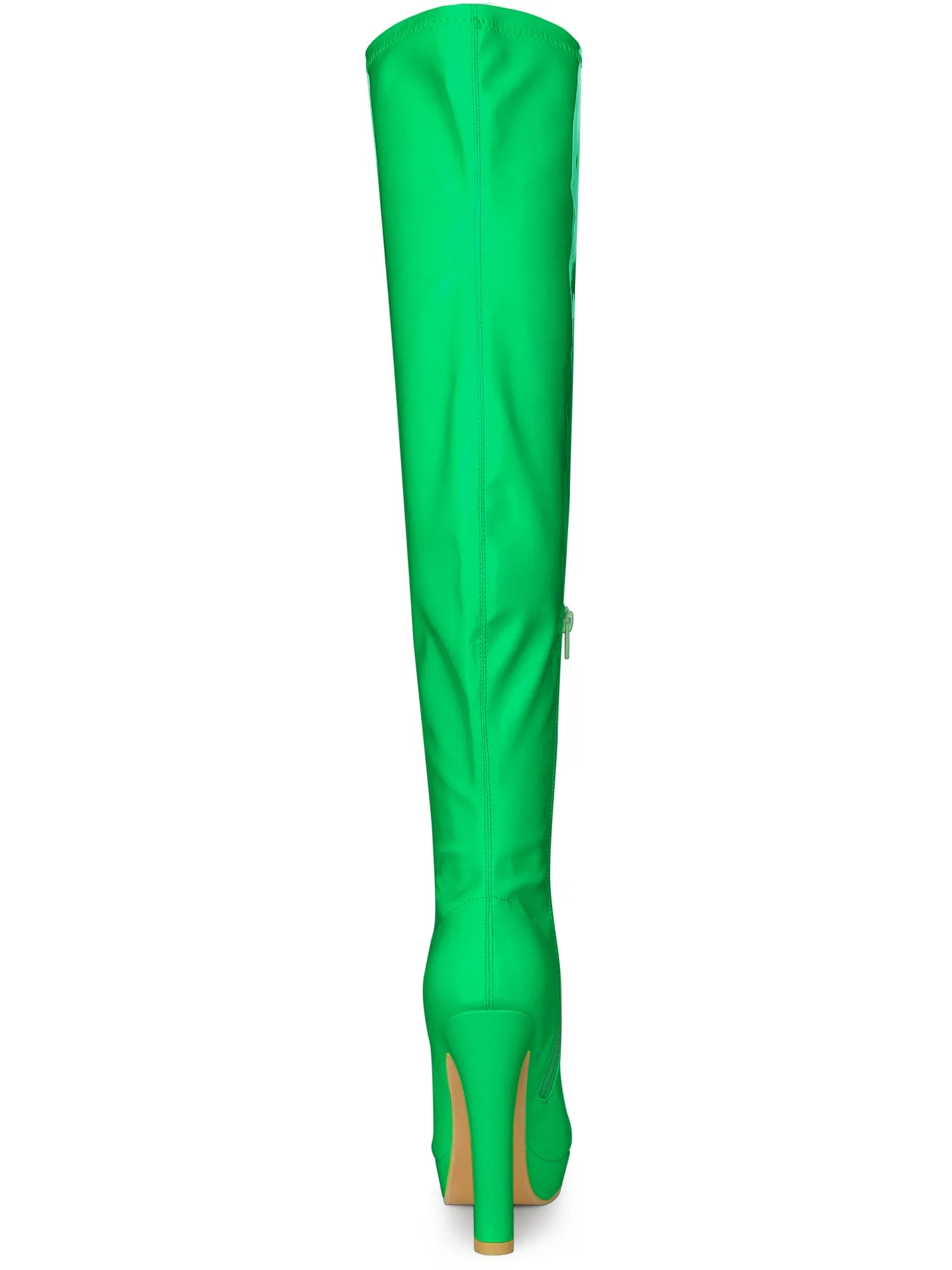 Platform Round Toe Chunky Heel Over The Knee High Boots