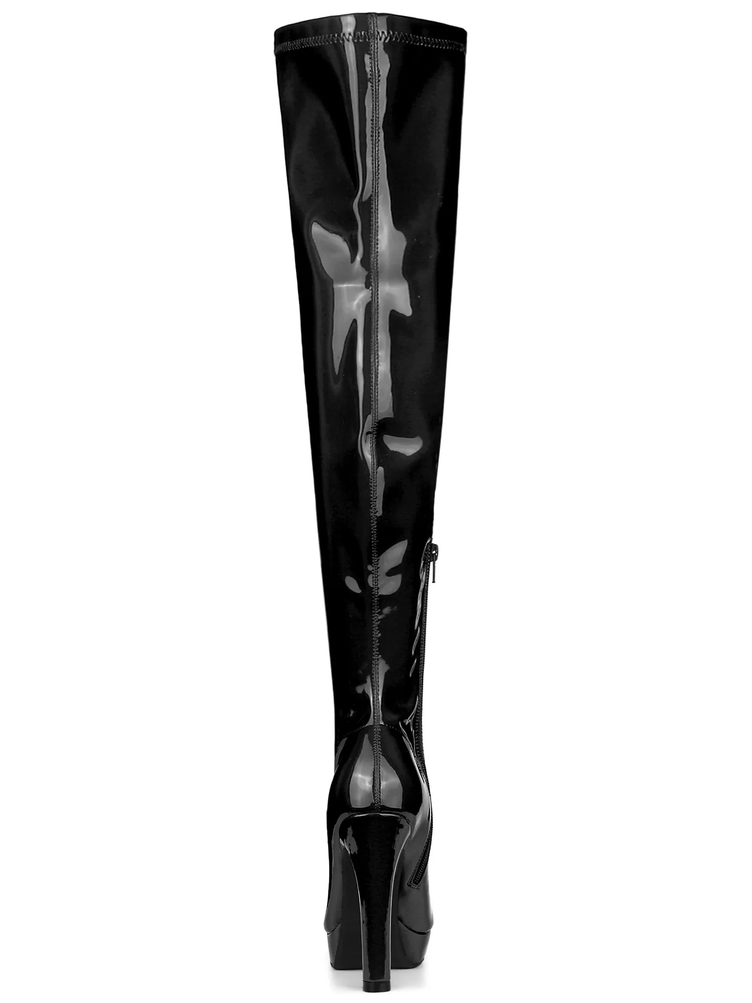 Platform Round Toe Chunky Heel Over The Knee High Boots