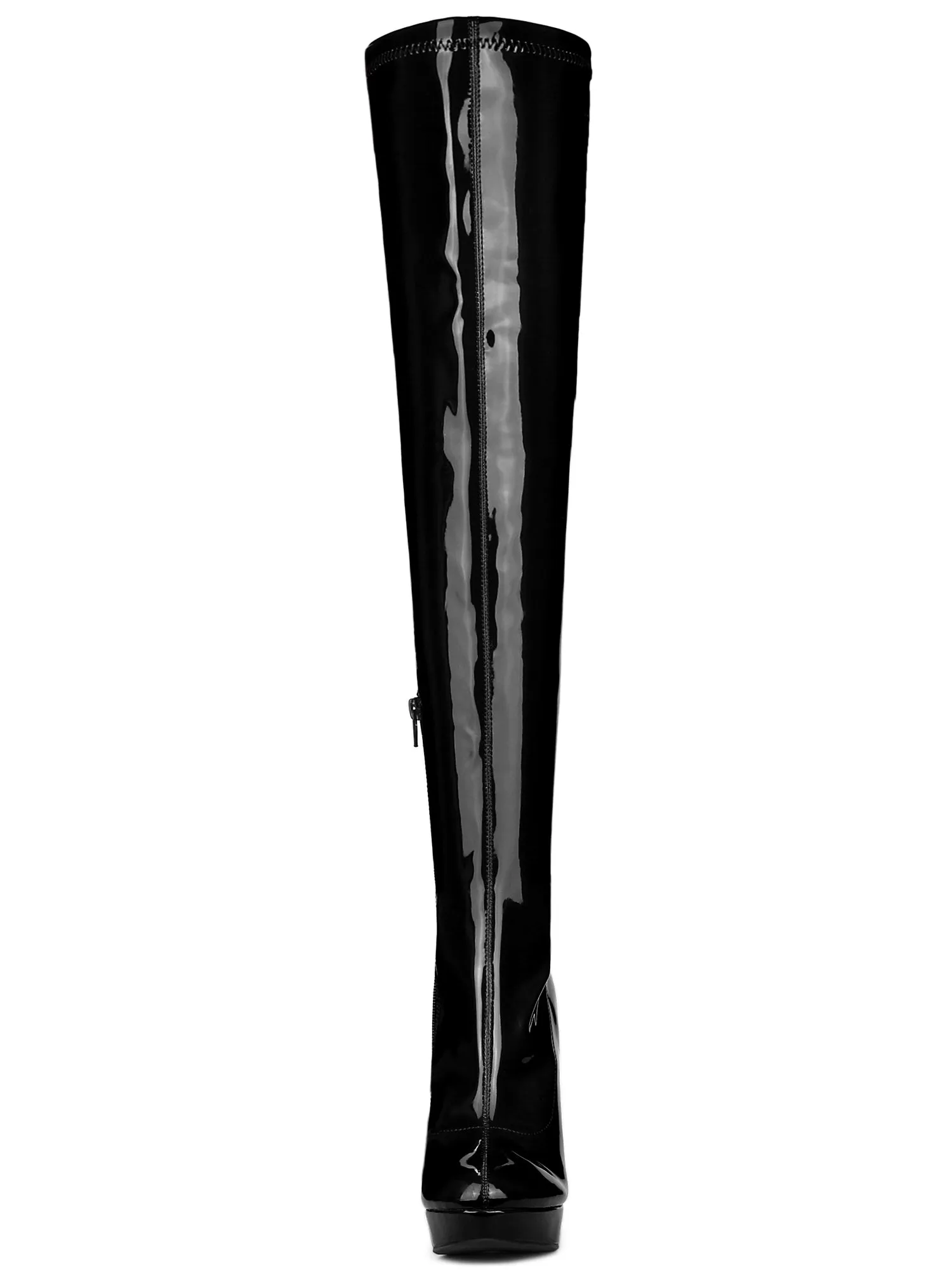 Platform Round Toe Chunky Heel Over The Knee High Boots