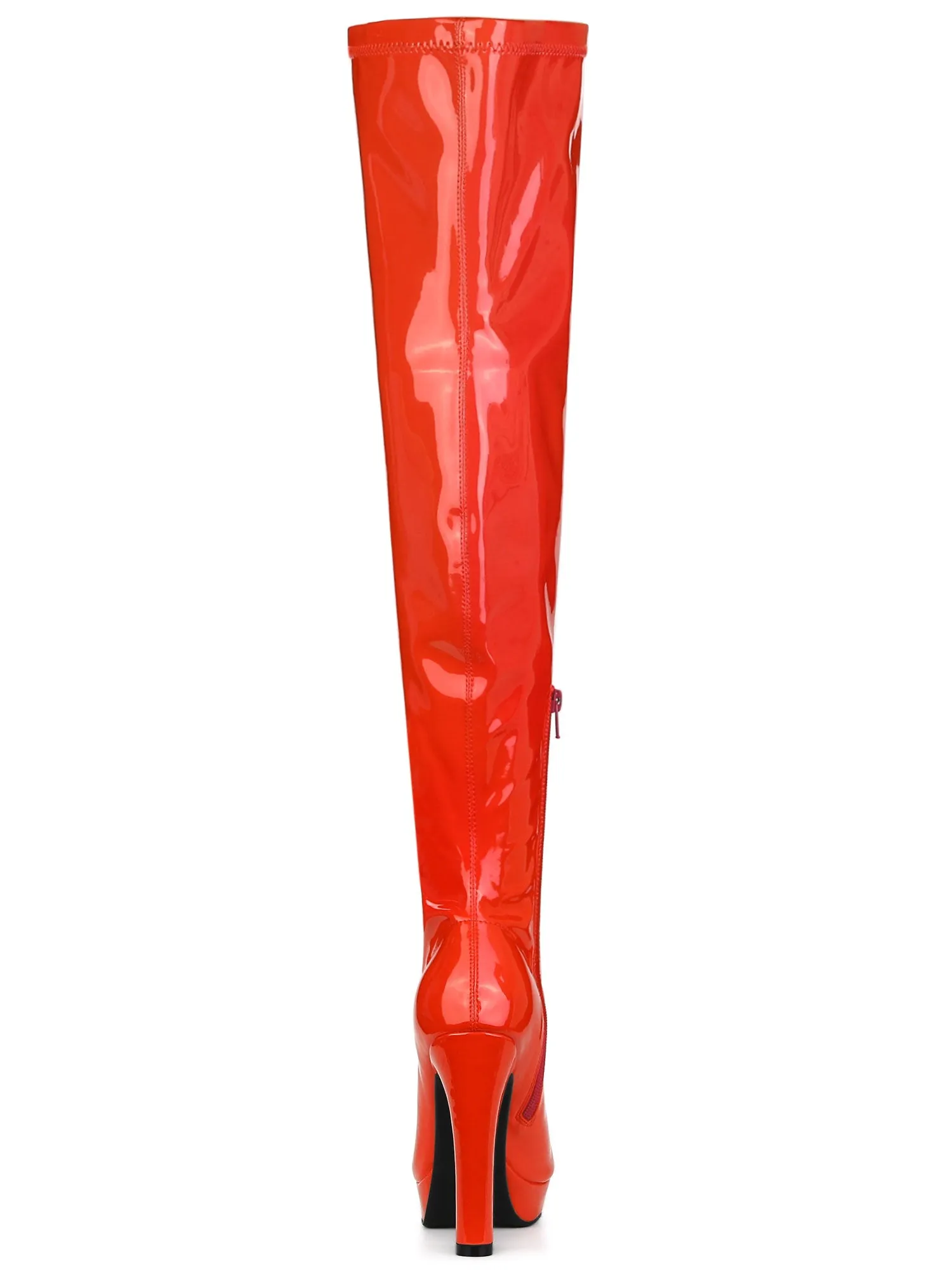 Platform Round Toe Chunky Heel Over The Knee High Boots