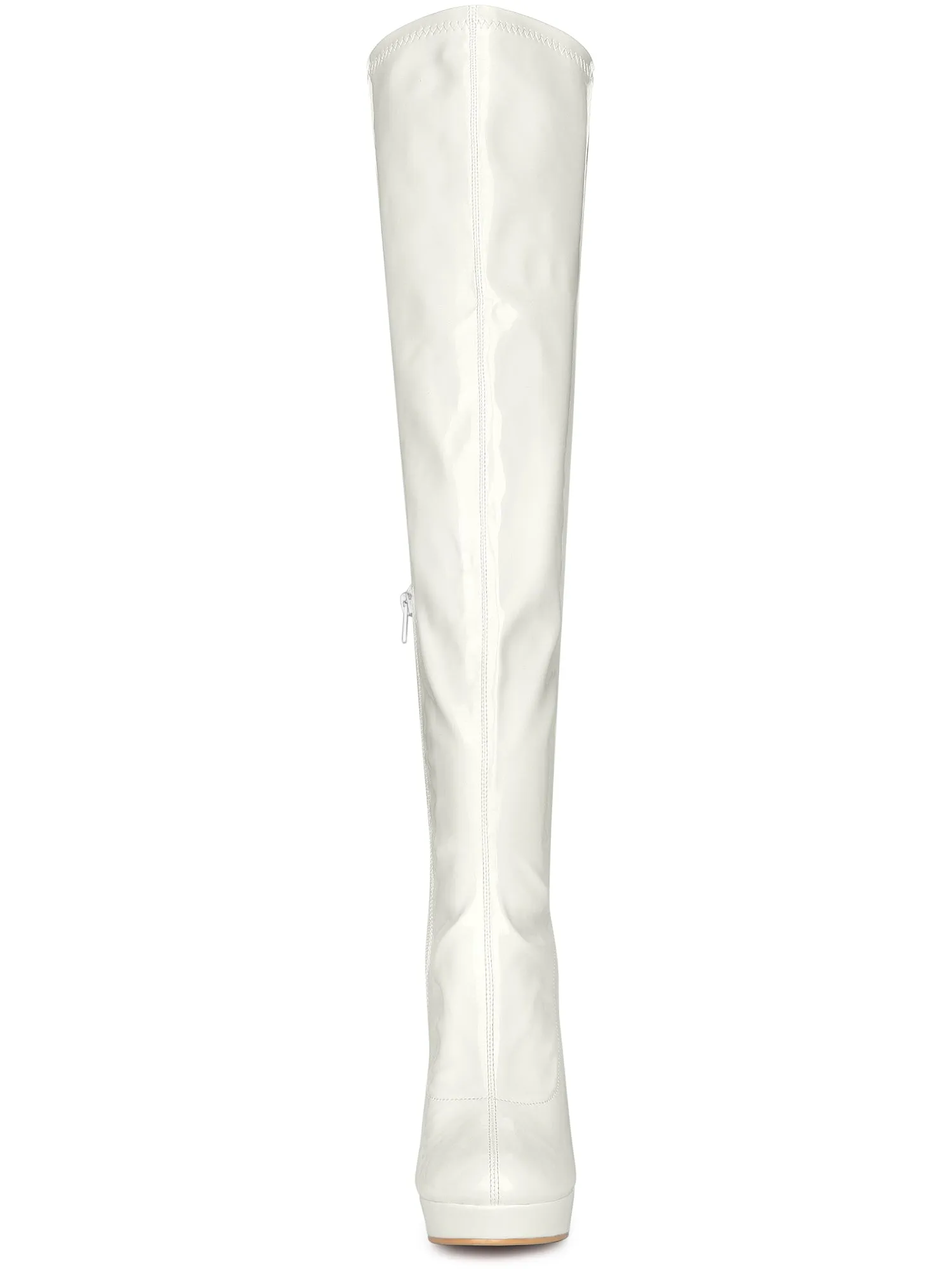 Platform Round Toe Chunky Heel Over The Knee High Boots