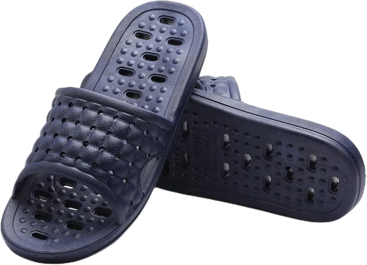 Quick Drying Shower Slippers non-slip Bathroom Slippers Drain Holes Shower Shoes for Women and Men Dorm pool gym