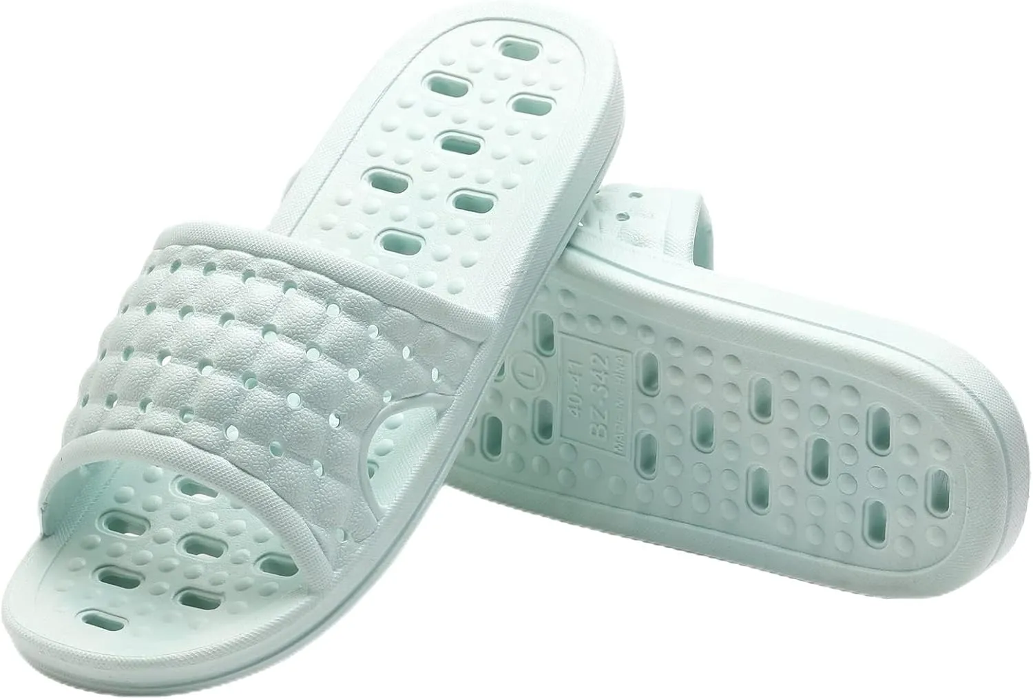 Quick Drying Shower Slippers non-slip Bathroom Slippers Drain Holes Shower Shoes for Women and Men Dorm pool gym