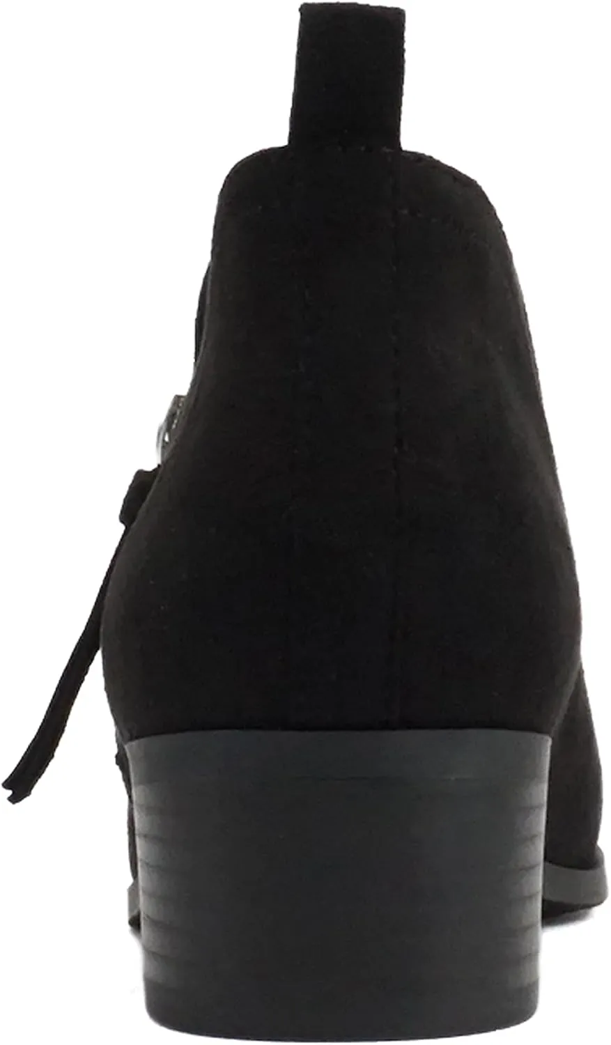 Soda ZAYNE ~ Women Round Toe Elastic Side Gore Side Zipper Pull Tab Low Heel Ankle Boot Bootie