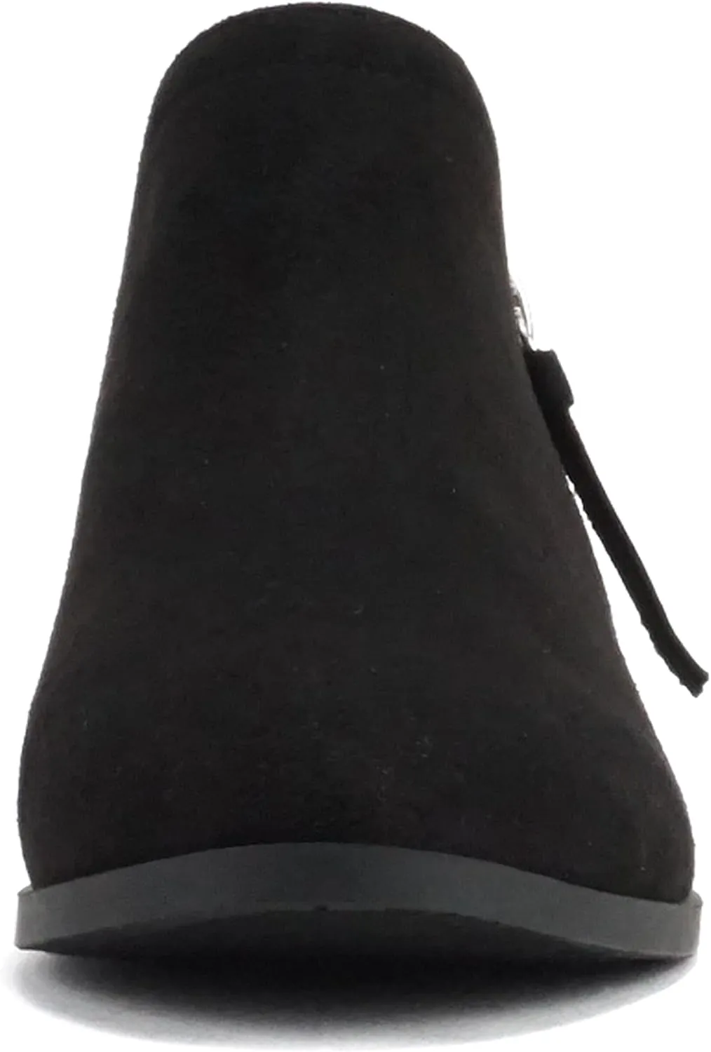 Soda ZAYNE ~ Women Round Toe Elastic Side Gore Side Zipper Pull Tab Low Heel Ankle Boot Bootie