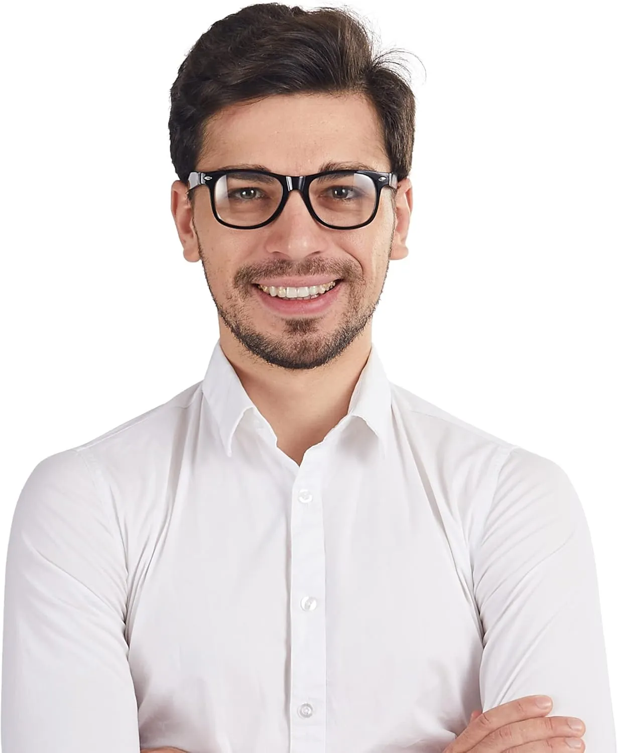 Spooktacular Creations Nerd Costume Glasses - Black Fake Glasses with Clear Lenses for Men, Women, Adults - Halloween Accessories