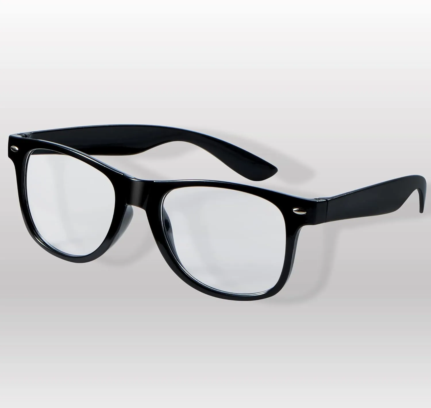 Spooktacular Creations Nerd Costume Glasses - Black Fake Glasses with Clear Lenses for Men, Women, Adults - Halloween Accessories