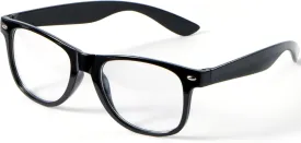 Spooktacular Creations Nerd Costume Glasses - Black Fake Glasses with Clear Lenses for Men, Women, Adults - Halloween Accessories