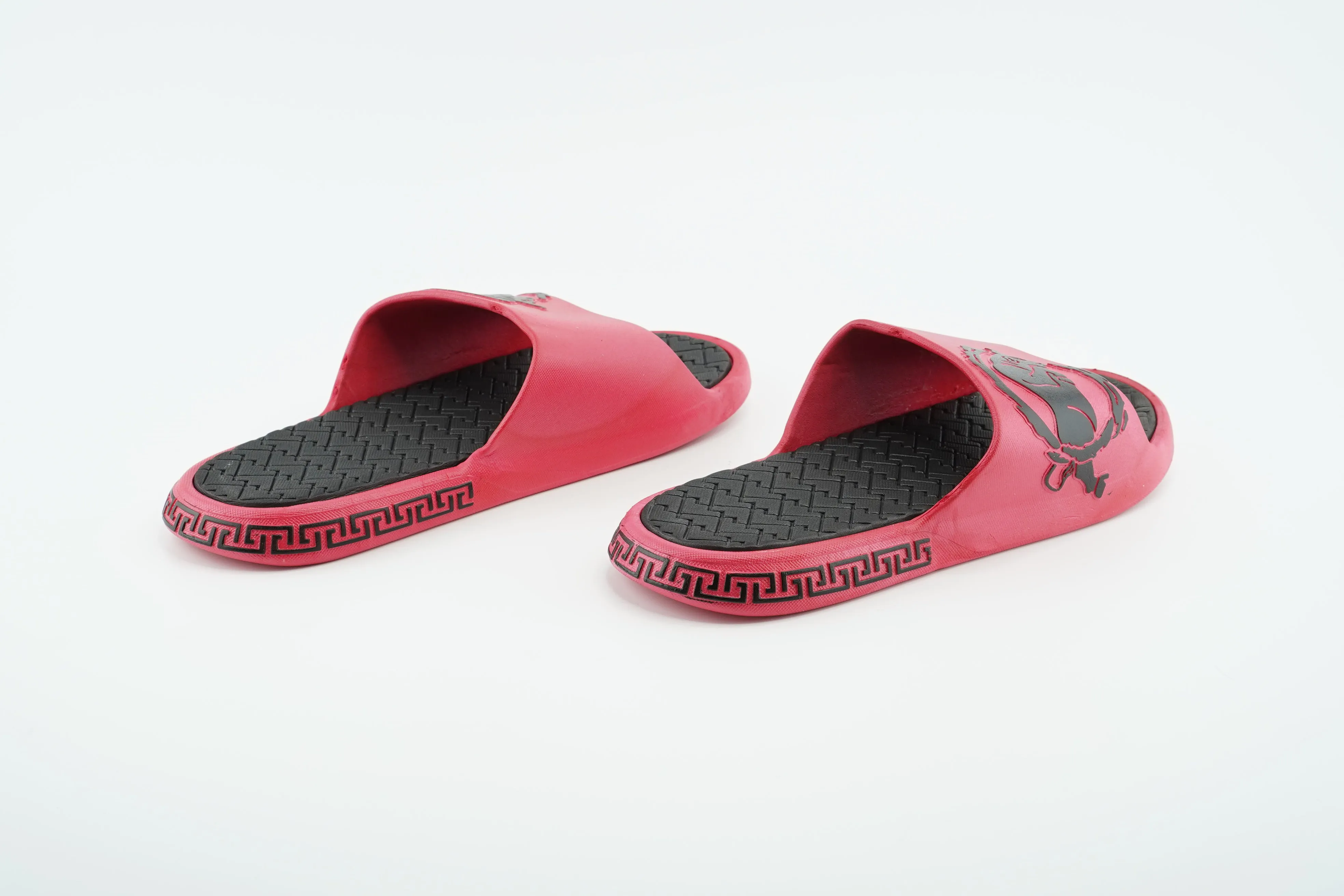summer slides in red color , with Nonbrand logo