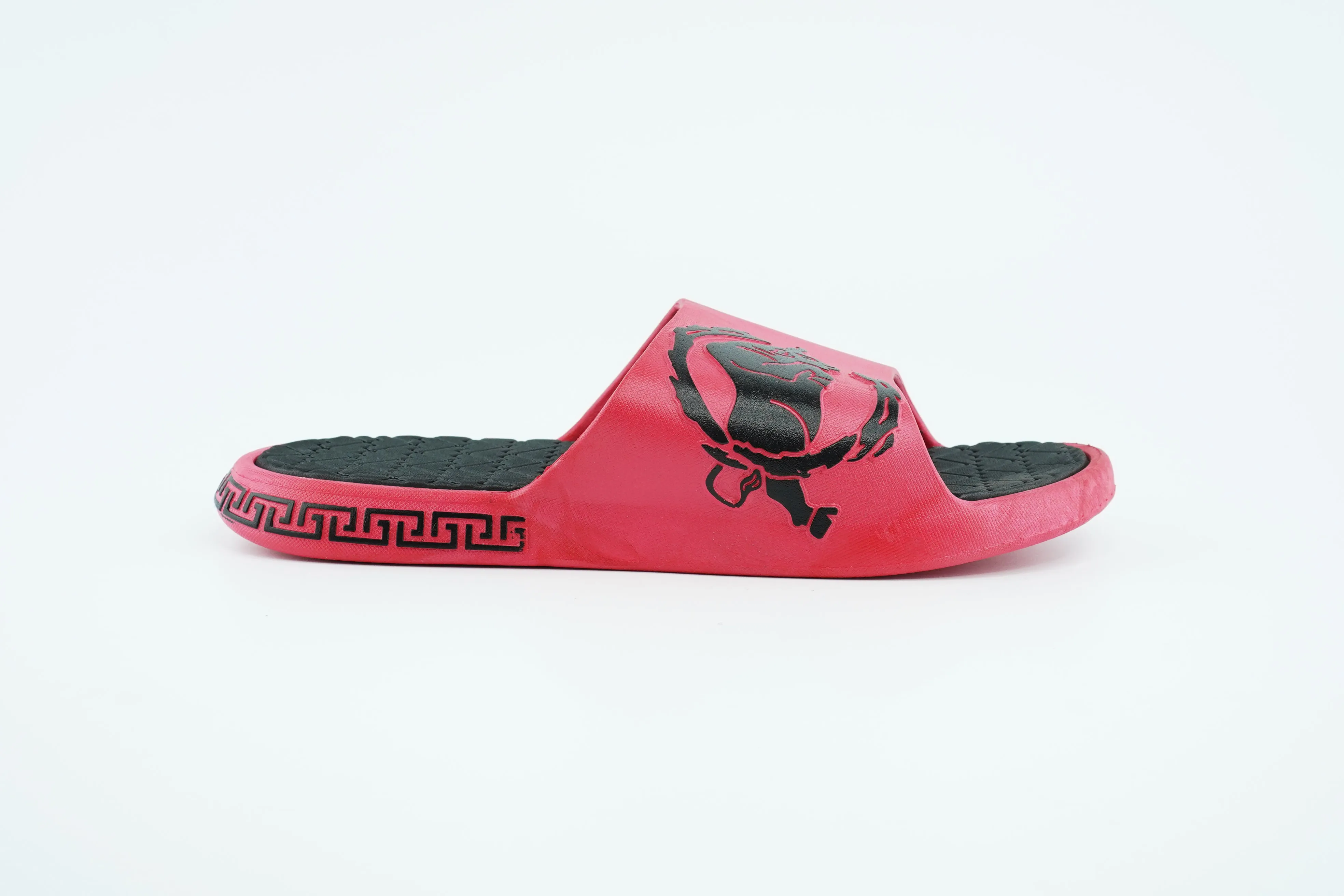 summer slides in red color , with Nonbrand logo