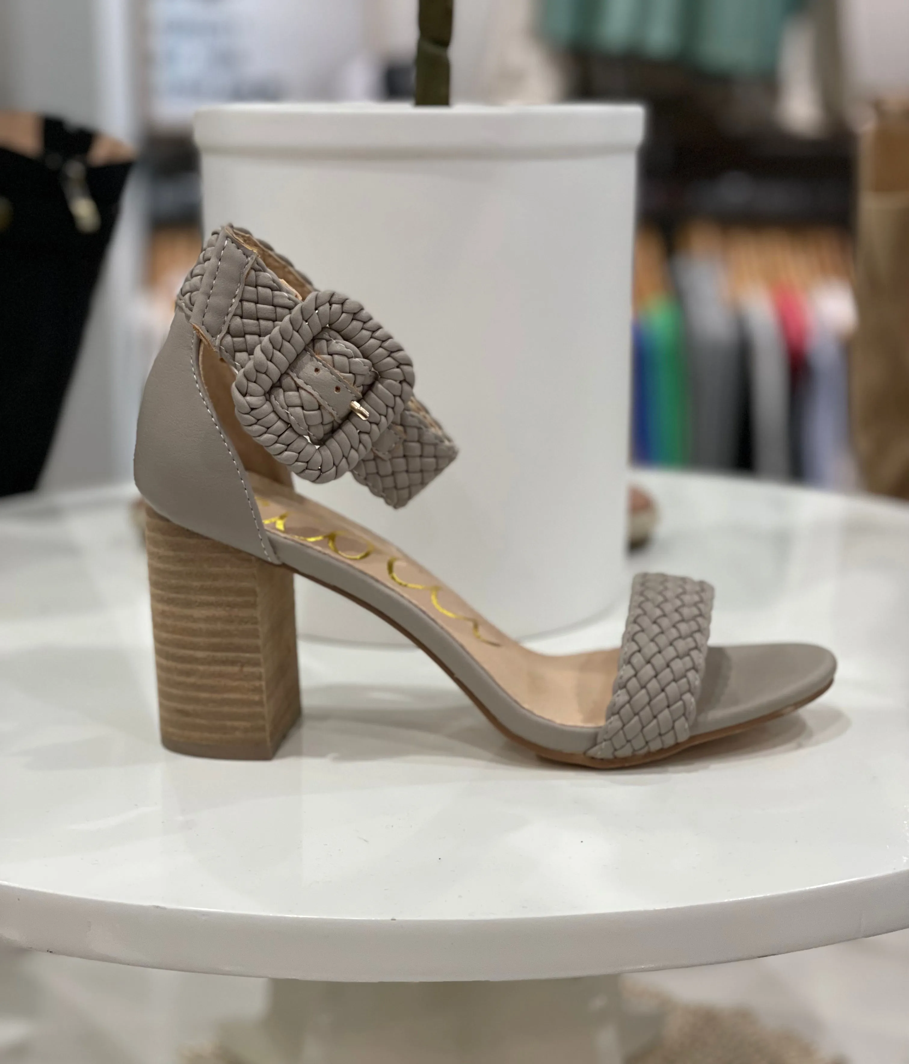The Bridget Braided Heel - Grey